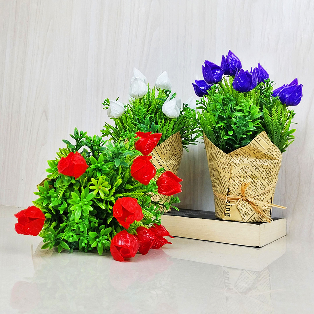 AND / COD / Pot Tanaman Bunga Hias Plastik Dekorasi Rumah Import Artificial Flower Murah PBP88