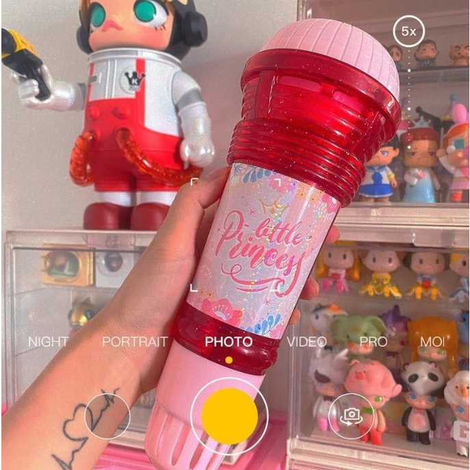 Mainan echo microphone, Karaoke Mikrofon gema anak tanpa baterai