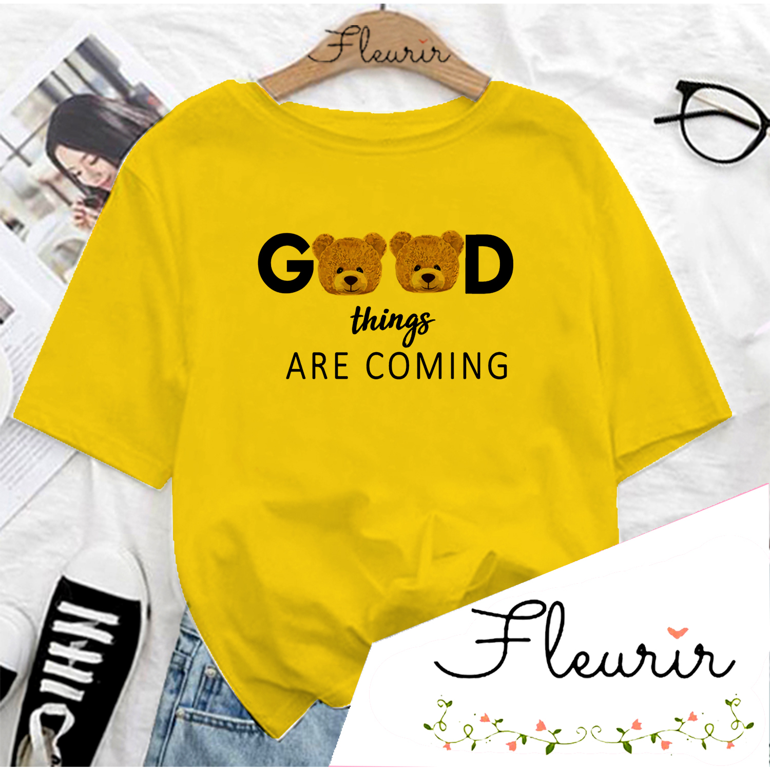 FLEURIR - KAOS GOOD THINGS OVERSIZE KATUN KAOS WANITA DEWASA UNISEX JUMBO