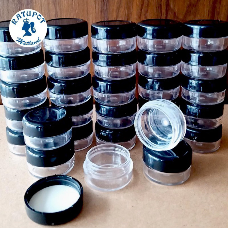 pot ps 5 gr bening tutup hitam