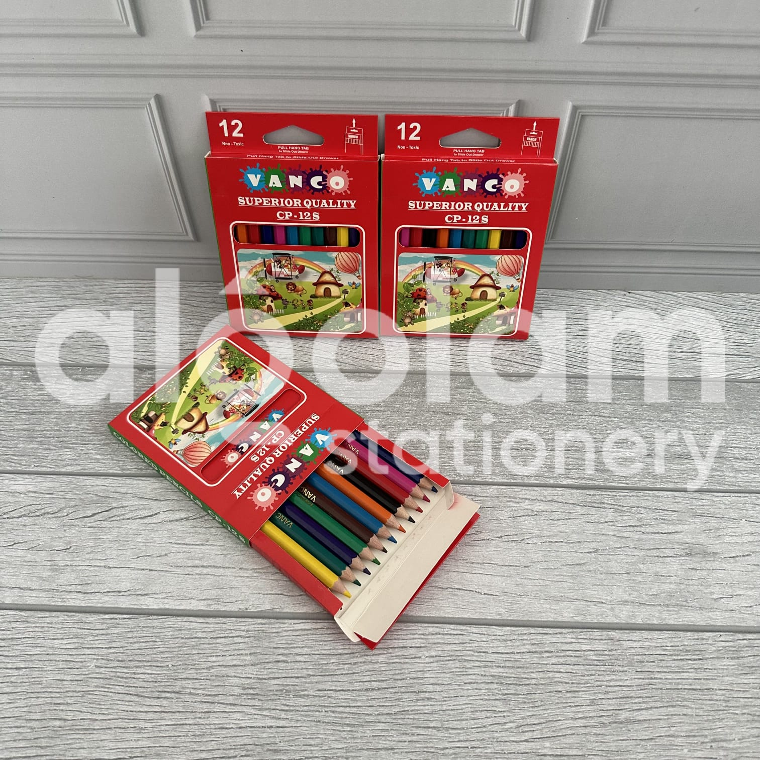 

SATU SET ( 12 WARNA ) Pensil Warna / Pensil 12 Warna Pendek Van-Art