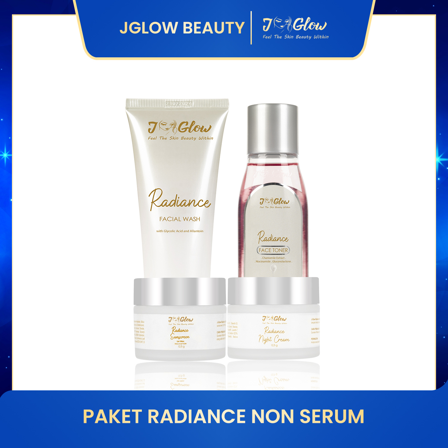 Jglow Radiance Tanpa Serum Paket Jglow Skincare J glow Super Whitening Jglow