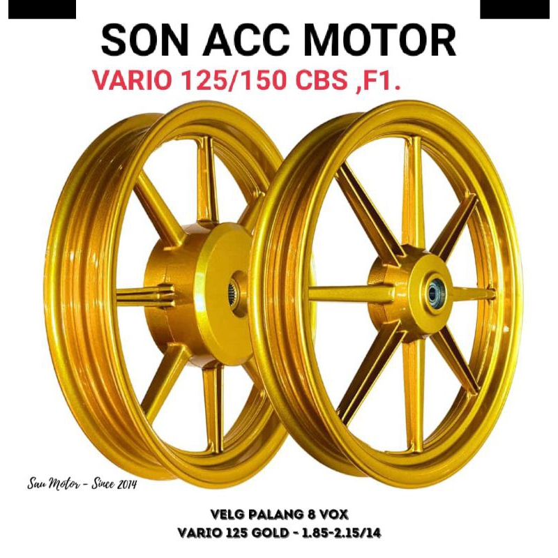velg  beat,scopy nya Gold, vario125/ vario150thecno CBS.