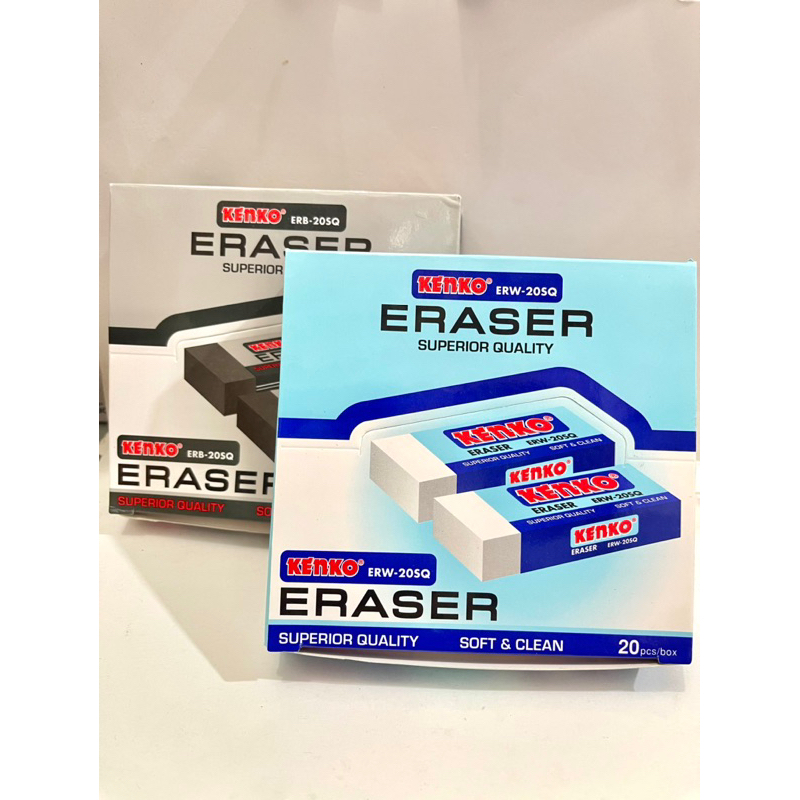 

Penghapus Kenko Besar 20 Pcs & Kecil 40 Pcs / Kenko Eraser White & Black / Stip Pensil Kenko Medan Murah