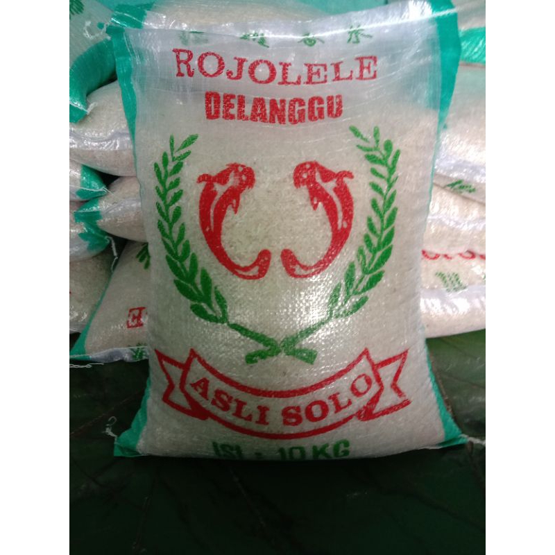 Beras rojolele delangu asli solo 10kg beras pulen enak bersih