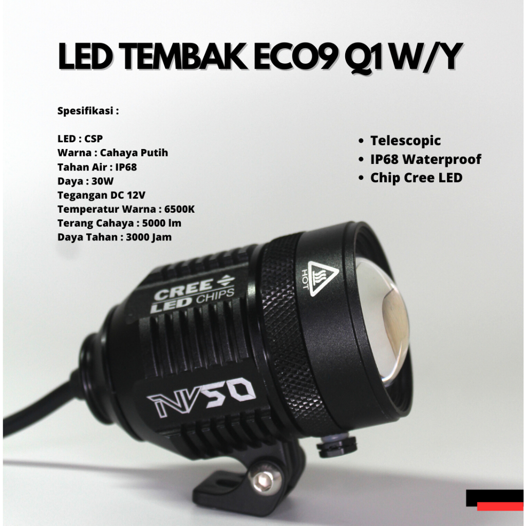 Led Tembak ECO9 Q series Luminos | LAMPU TEMBAK LUMINOS Q1 Q2 Q5 Q6 Q7 Q8 Q9 | LAMPU TEMBAK SQL 3 MA