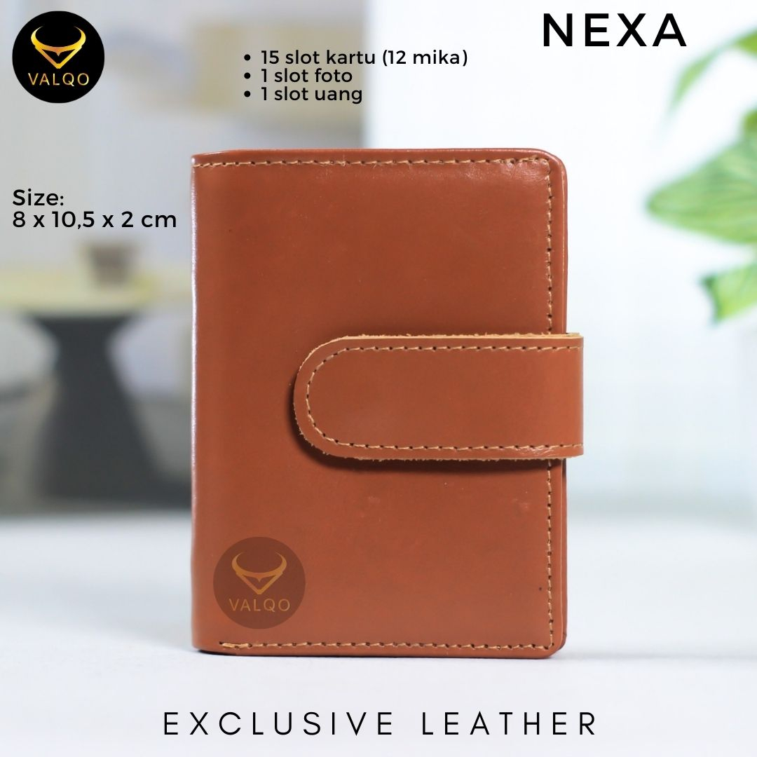 [VALQO] NEXA Dompet kartu Kulit sapi Wanita Pria Dompet kecil Dompet Mini