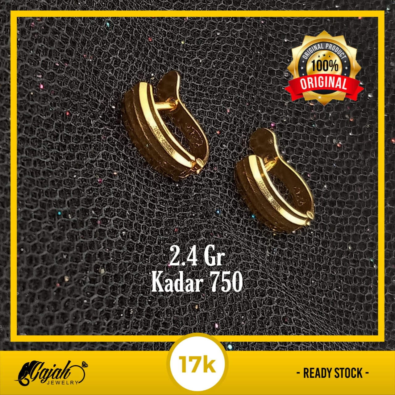 Anting Emas 17K - 2.4 Gr Kadar 750 - 5075