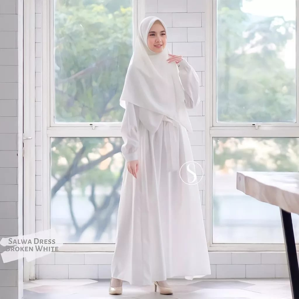 Gamis Katun Toyobo Premium Terbaru Warna Putih
