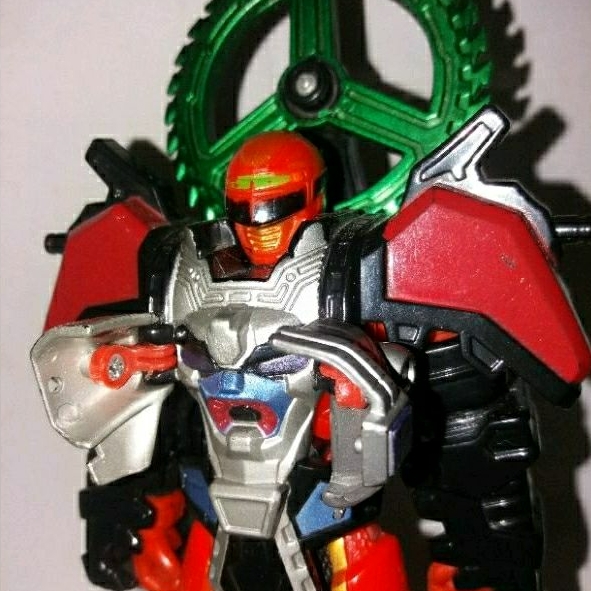 Figure POWER RANGER OPERATION OVERDRIVE RED BATTLIZED ZORD RANGER Original Bandai 2006, TM & C BVS