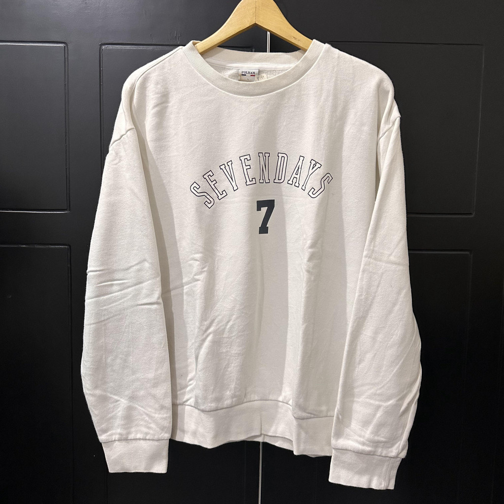 crewneck polham putih XL