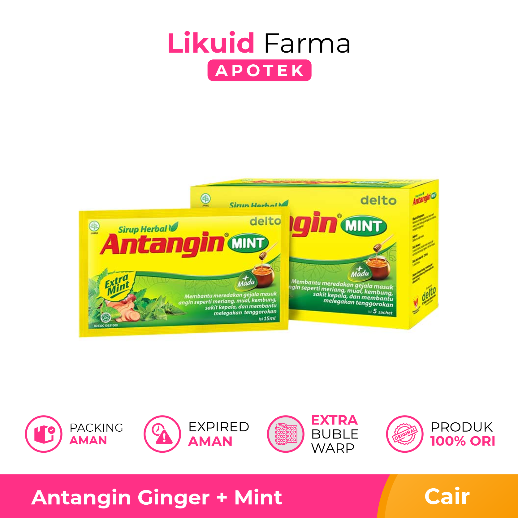 

Antangin/Antangin Good Night/Antangin Ginger+Mint/Antangin Anak/Sachet