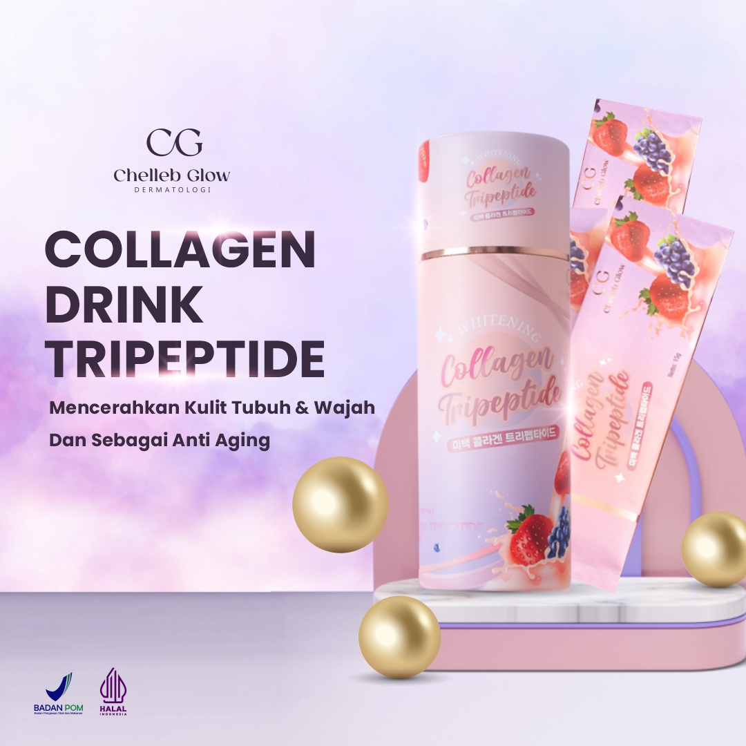 Chelleb glow whitening collagen trippeptide 8sachet Collagen Drink