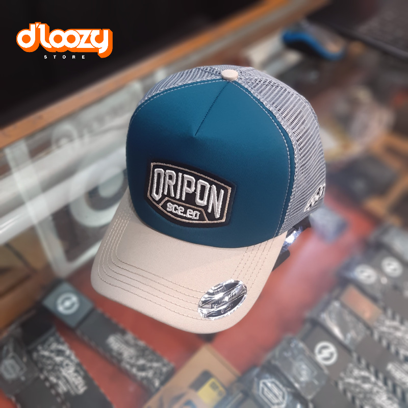 Drip On Topi Jaring Trucker Pria Dewasa Distro Original Cream Merah Navy