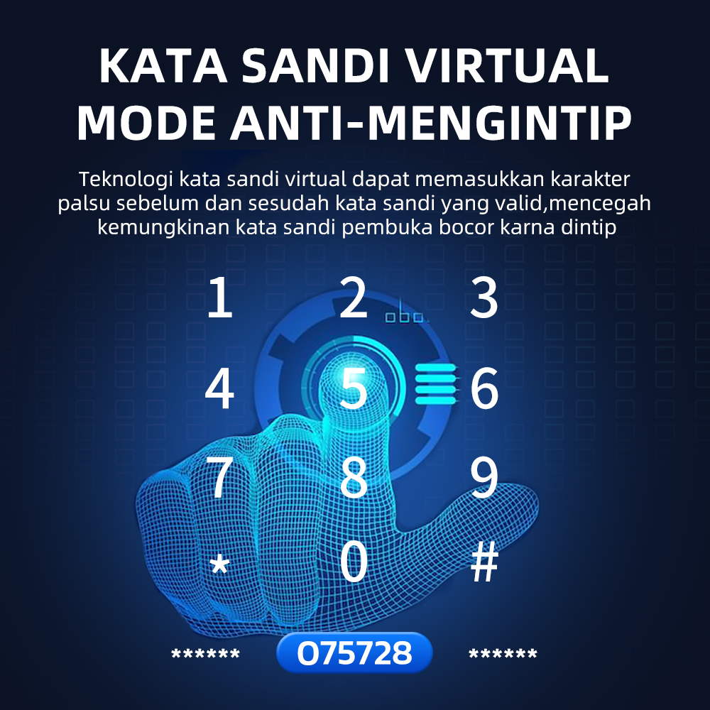 Kadonio Kunci pintu kunci pintar Digital lock TUYA Kontrol kunci pintu Sidik Jari Smart doorlock kunci pintu fingerprint