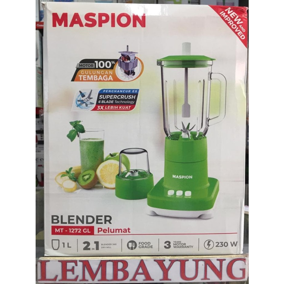 Blender Maspion Kaca MT1272GL / Blender Kaca Maspion 2in1 MT 1272GL