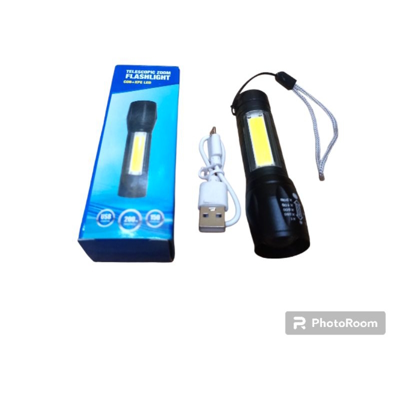 Senter Swat Mini Zoom Rechargeable Super Terang