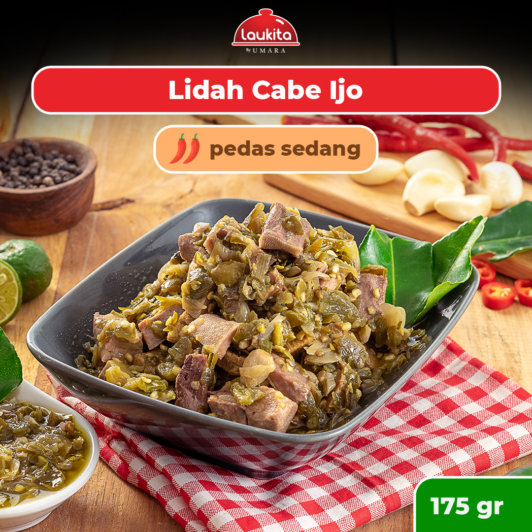

[175g] Laukita Lidah Cabe Ijo Pedas Sedang Frozen Food