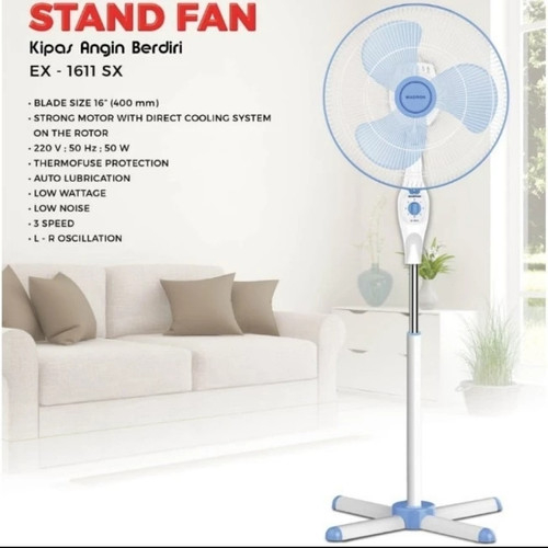 Kipas Angin Berdiri / Standfan Maspion 1611 16 inch Garansi Resmi