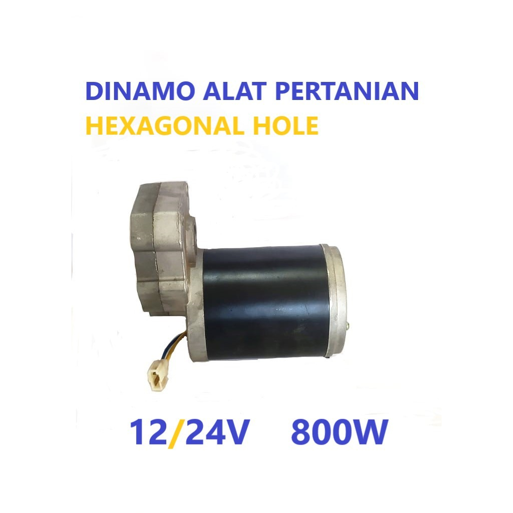 Motor Alat pertanian 800w 12V/24V High Torsi Hexagonal Hole (7191)