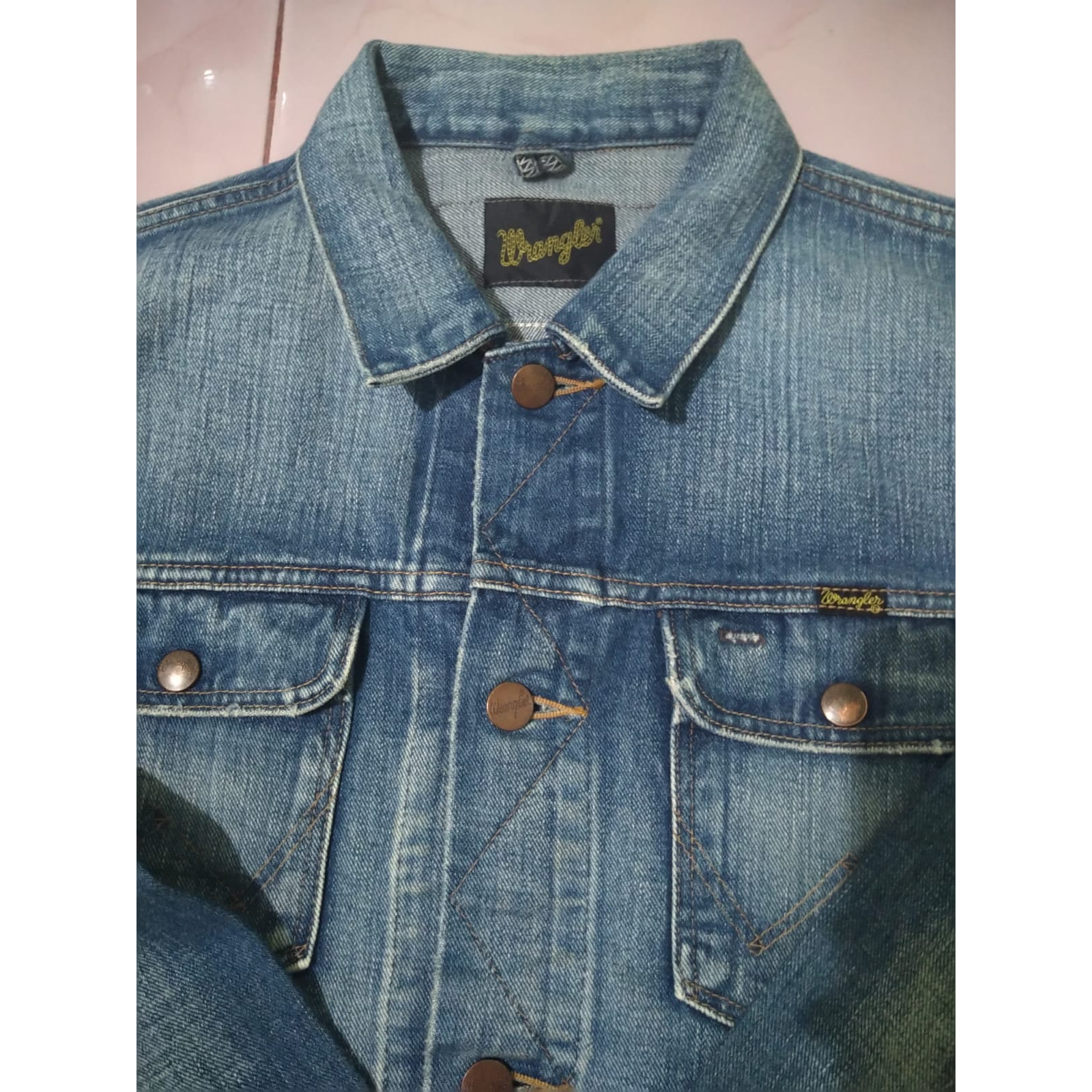 Jaket Denim Wrangler Second Original