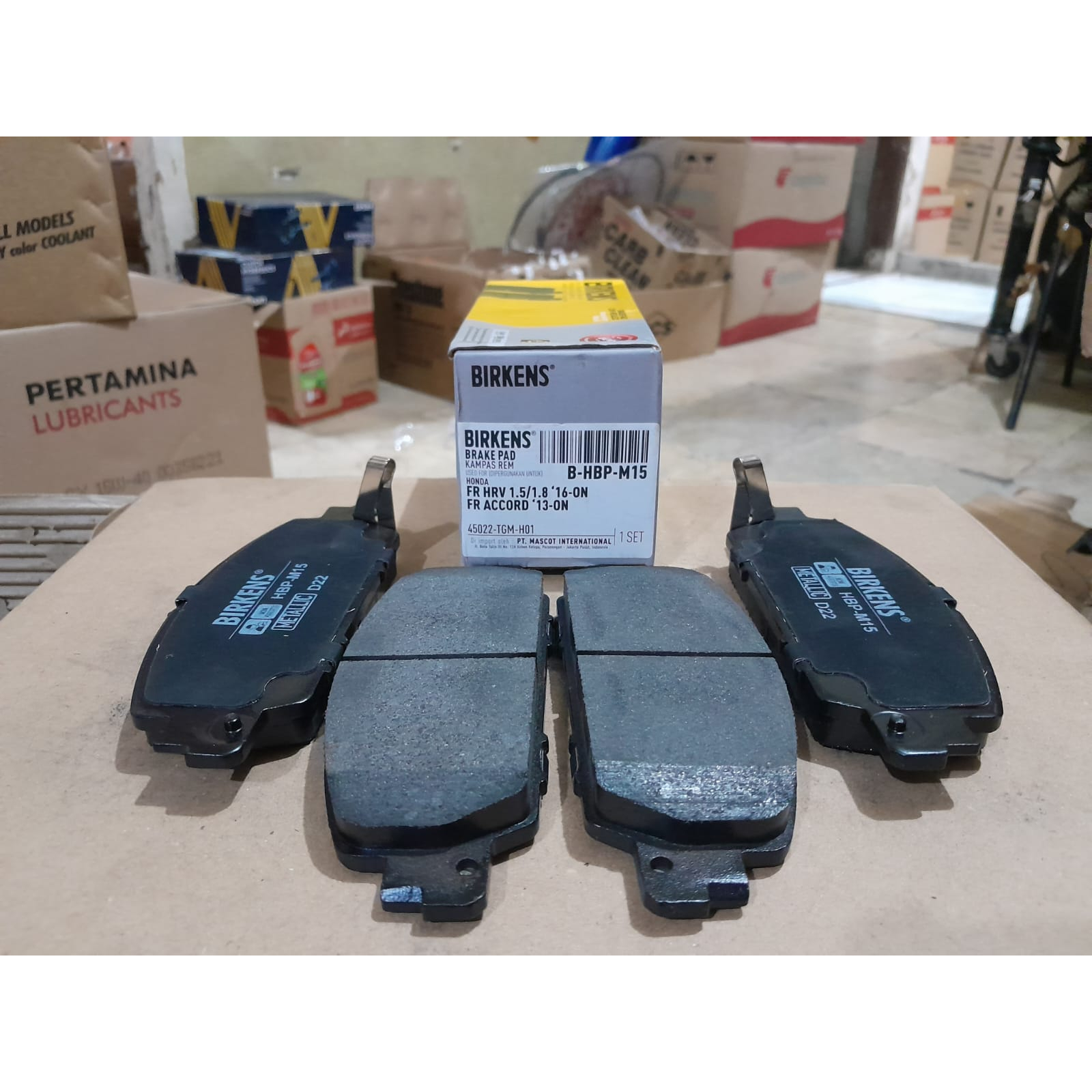 KAMPAS REM DEPAN / BRAKE PAD BIRKEN HONDA HRV 1.5/1.8 '16-ON / ACCORD '13-ON (B-HBP-M15)