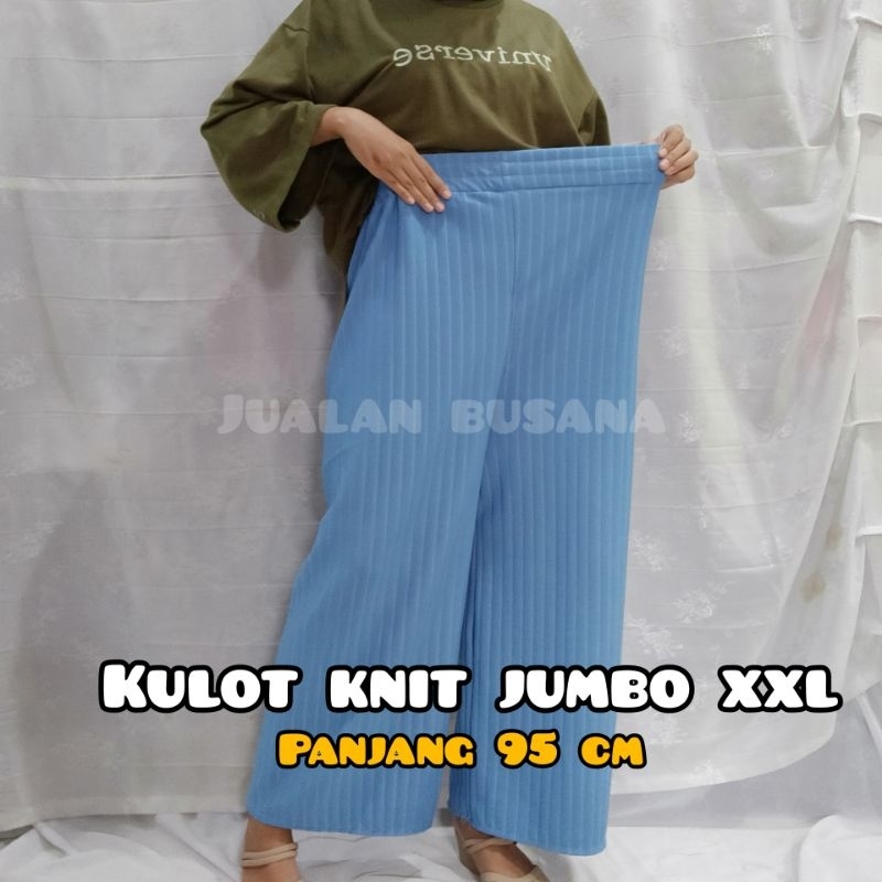 Celana kulot knit jumbo oversize - muat sampai bb 90 kg