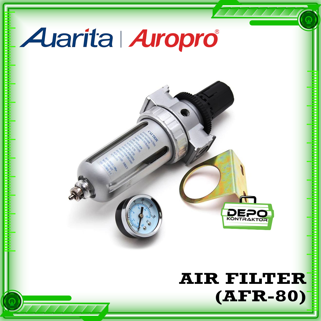 Single Air Filter Regulator Spray Gun Auarita ( AUROPRO ) AFR-80 Kompresor 1/4"
