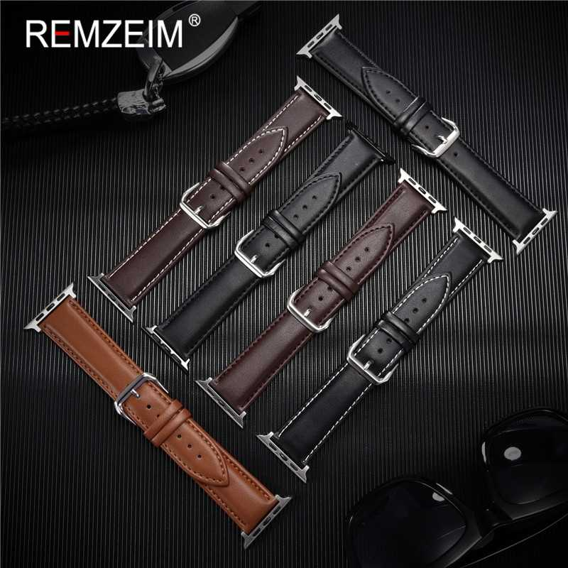 Strap Jam Leather Watchband 38 40 41 mm for Apple Watch Strap Pengganti Desain Elegan Material Kulit Sintetis