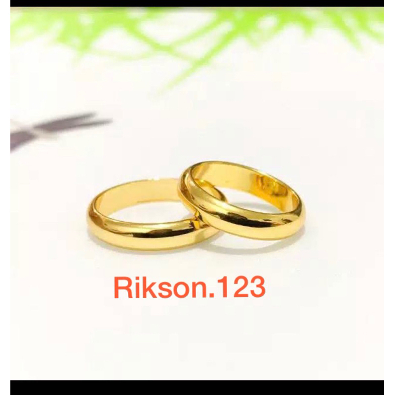 cincin golden belah rotan cincin titanium replika emas 24k cincin nikah persis seperti emas asli awe