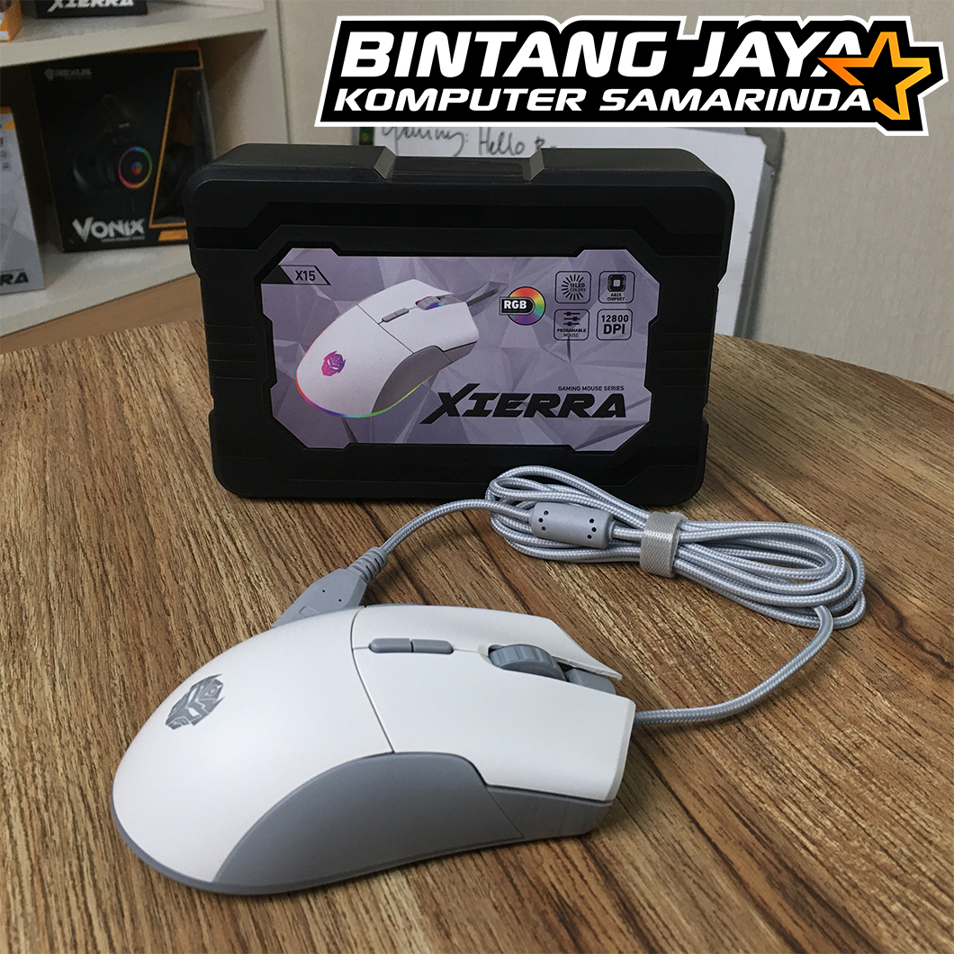 Mouse Gaming Rexus X15 RGB Macro 7 Button - White