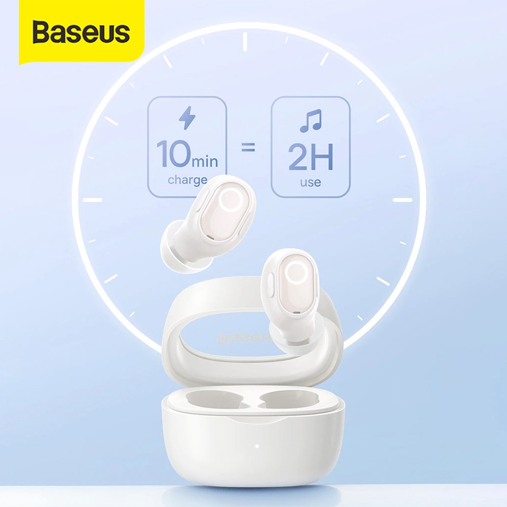 [ORI REAL STOCK]BASEUS WM02 plus TRUE WIRELESS BLUETOOTH EARPHONE MINI EARBUDS TWS -v5.3