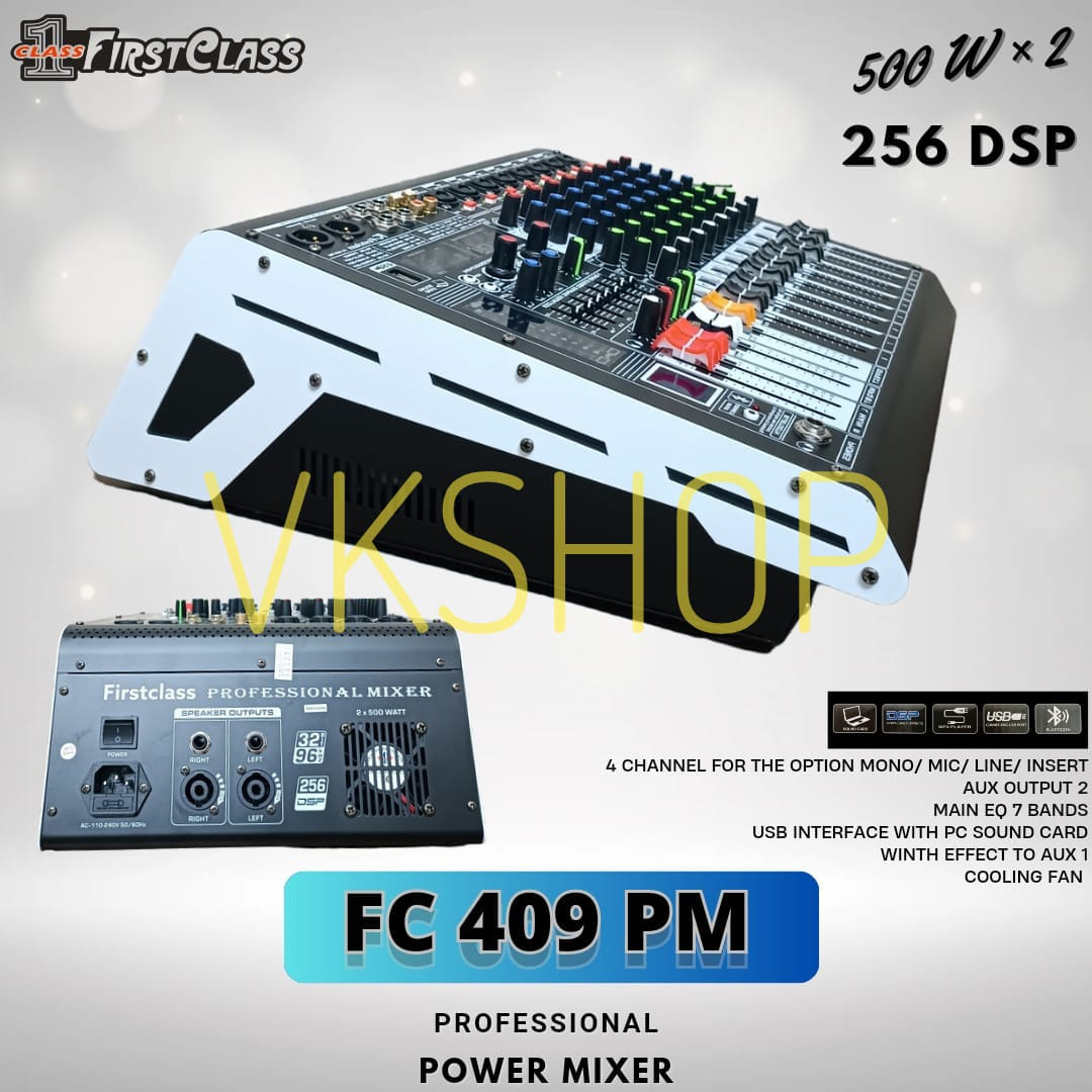Power mixer bluetooth original Firstclass fc409pm fc 409pm fc 409 pm