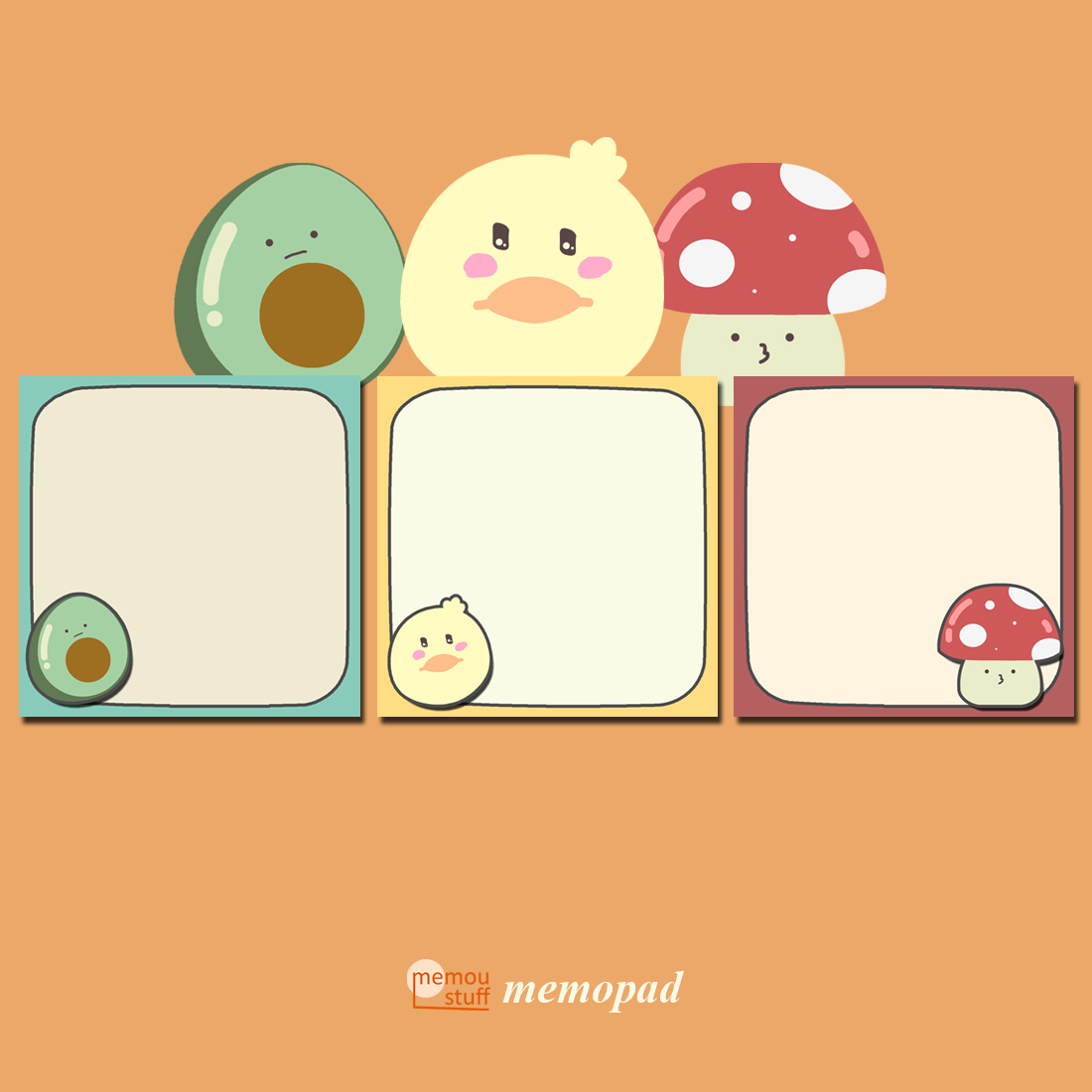 

[memoustuff] memopad cute simple aesthetic cartoon | 23