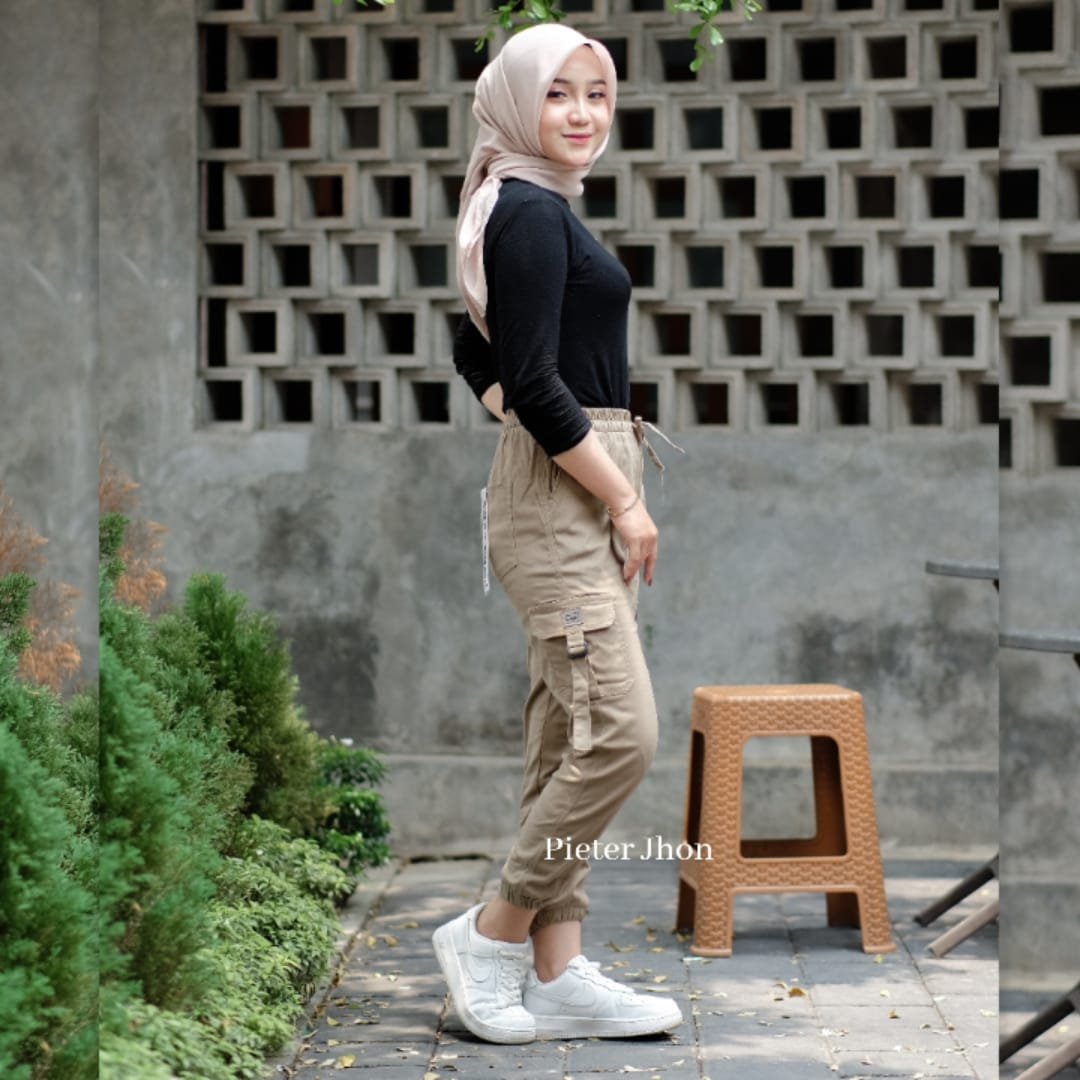 Celana Jogger Cargo Wanita Baggy Pants Jogger Cargo Wanita Celana Wanita Cargo Terlaris