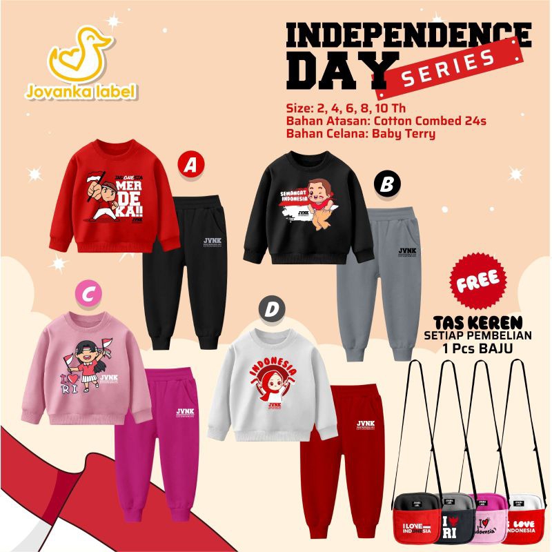 (SALE) SET INDEPENDENCE DAY SERIES FREE TAS KEREN JOVANKA LABEL