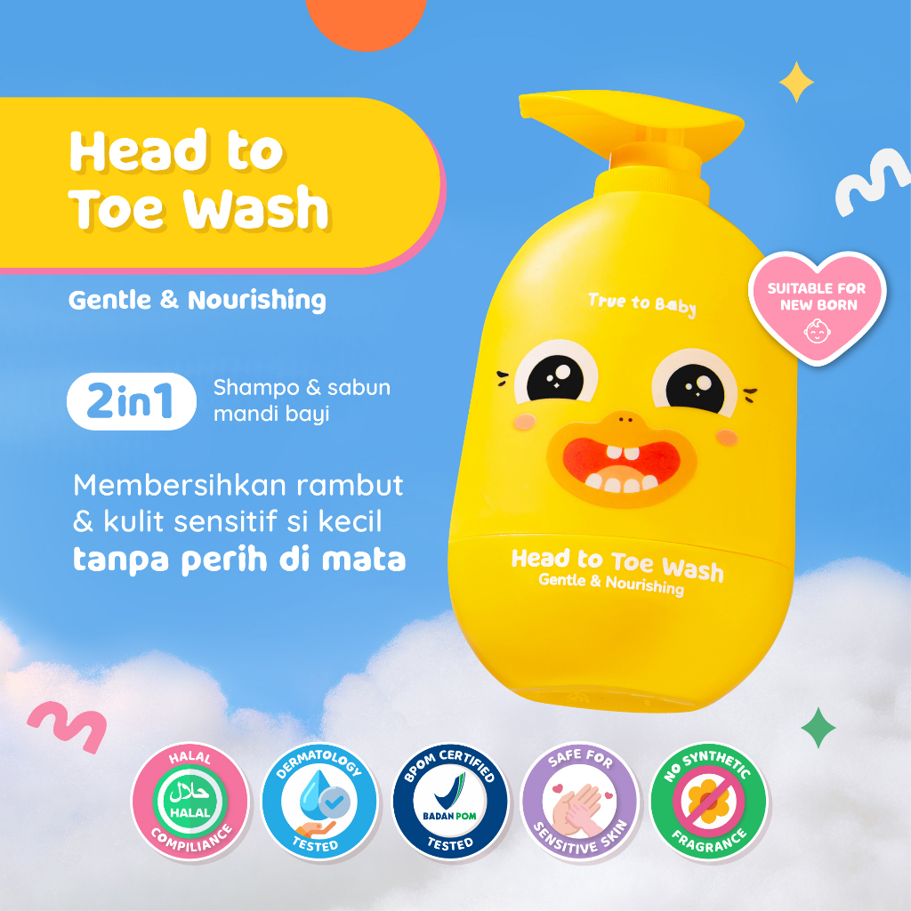 True to Baby Head to Toe Wash | Sampo dan Sabun 2in1