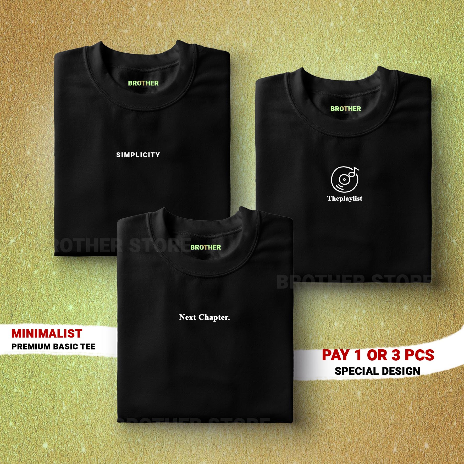 BUY 1 OR 3 PCS ( PROMO COD ) BROTHER STORE / Kaos Distro100% Catoon Combed 24s / Articel THEPLAY