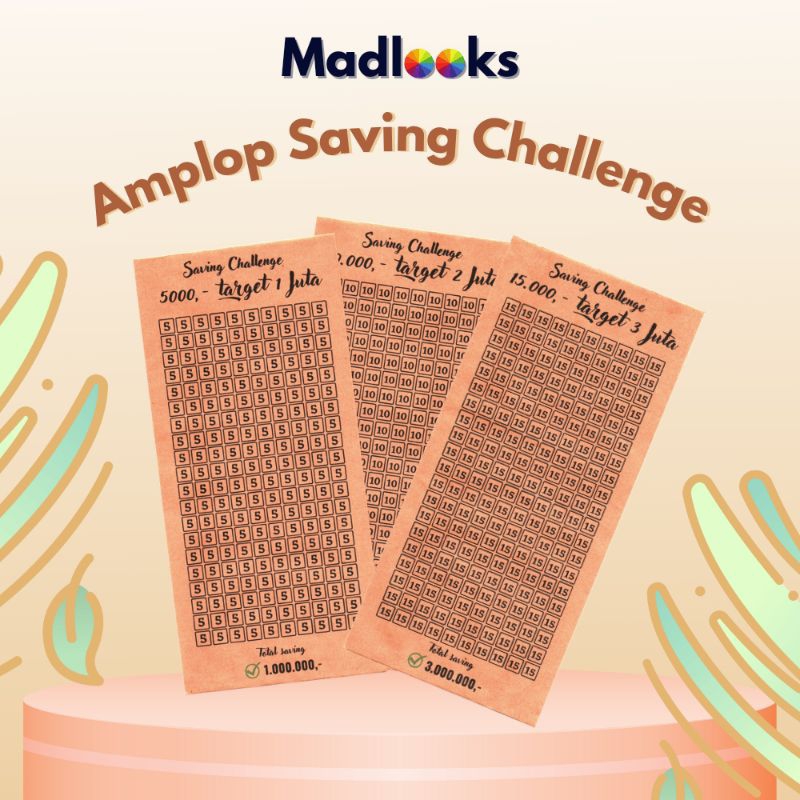 

(5 pcs) Amplop Saving Challenge Tabungan Target