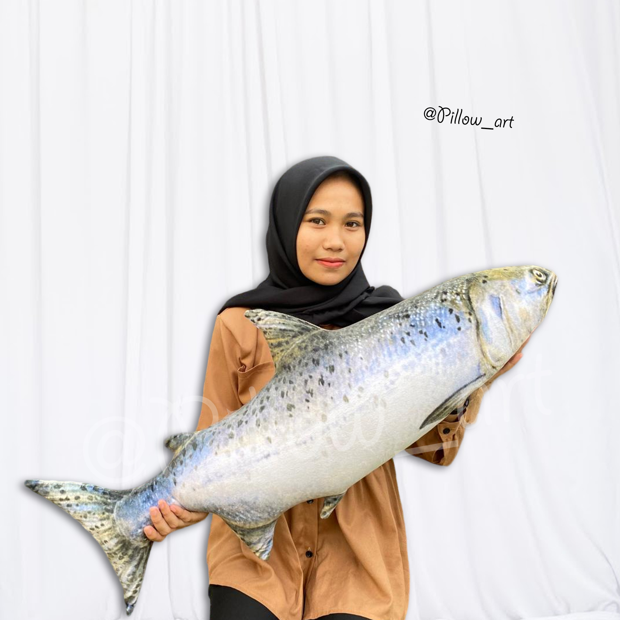 Pillowart - Bantal Boneka Ikan Salmon Size XL - ART040