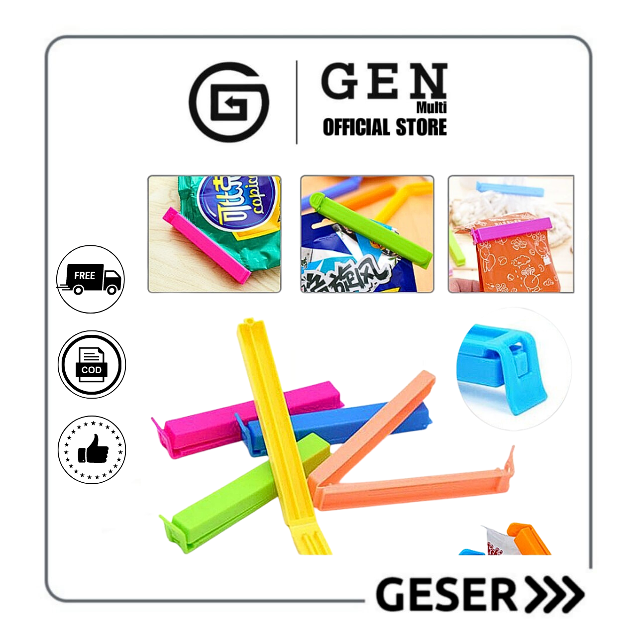 GEN - Penjepit Kemasan Snack / Sealing Clip / Klip Plastik New