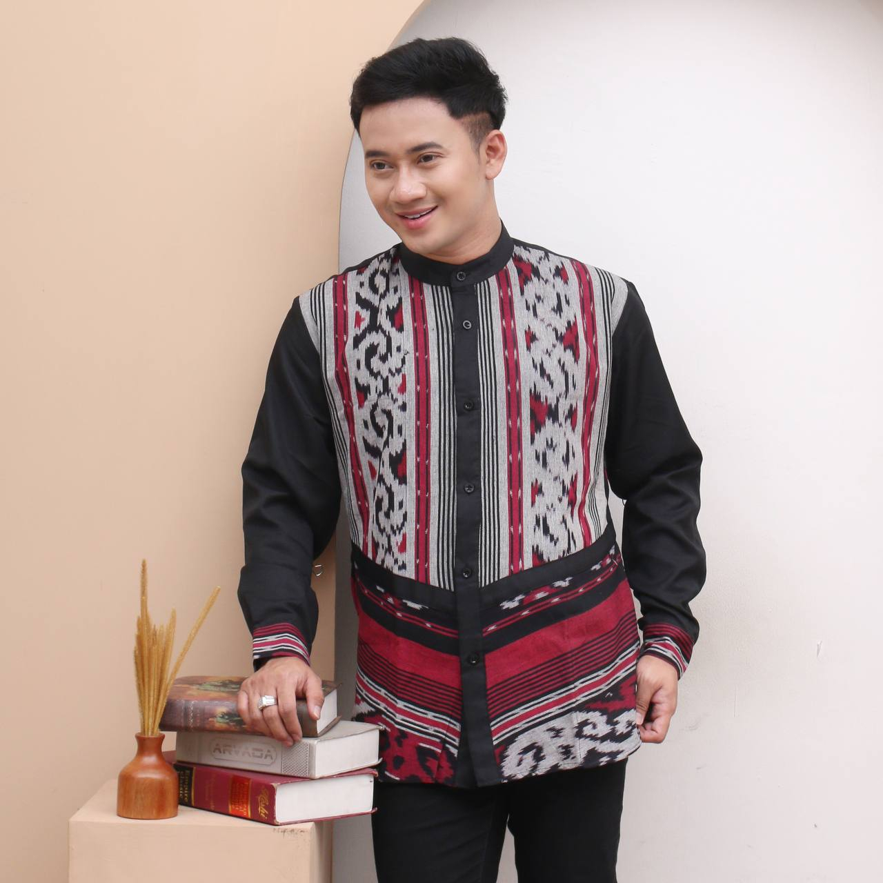 KEMEJA TENUN FARKHAN SONGKET ASLI JEPARA TORAJA BUSANA LEBARAN HEM PRIA KONDANGAN DEBBY STORE