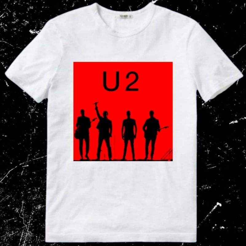 Baju Kaos Tshirt Pria Laki Cowok Cewek Unisex Band Rock U2 Zooropa October Songs of Ascent U22 Three