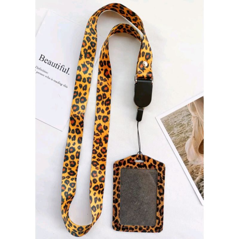 

serba.leopard name tag id card leopard macan tutul cheetah animal print