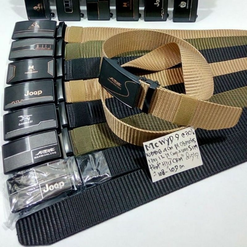 Bitzen Ikat Pinggang Pria Belt Sabuk Abuk Gesper Pria Anti Awet Ban