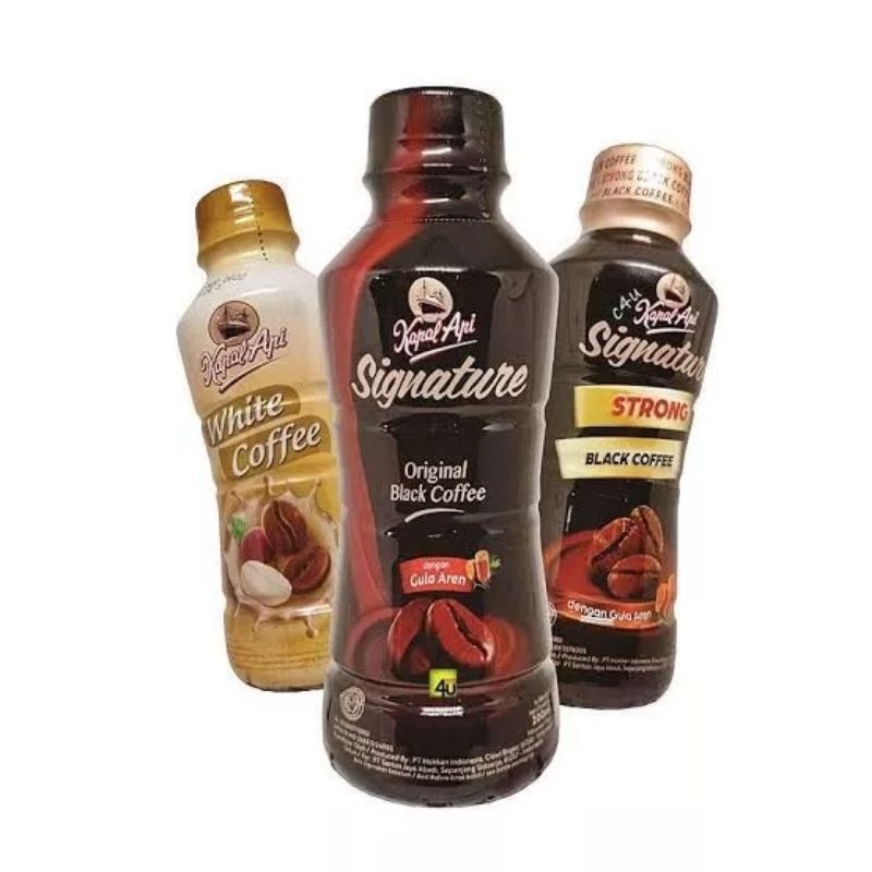 

Kapal Api Signature Botol 3varian 200ml kopi botol