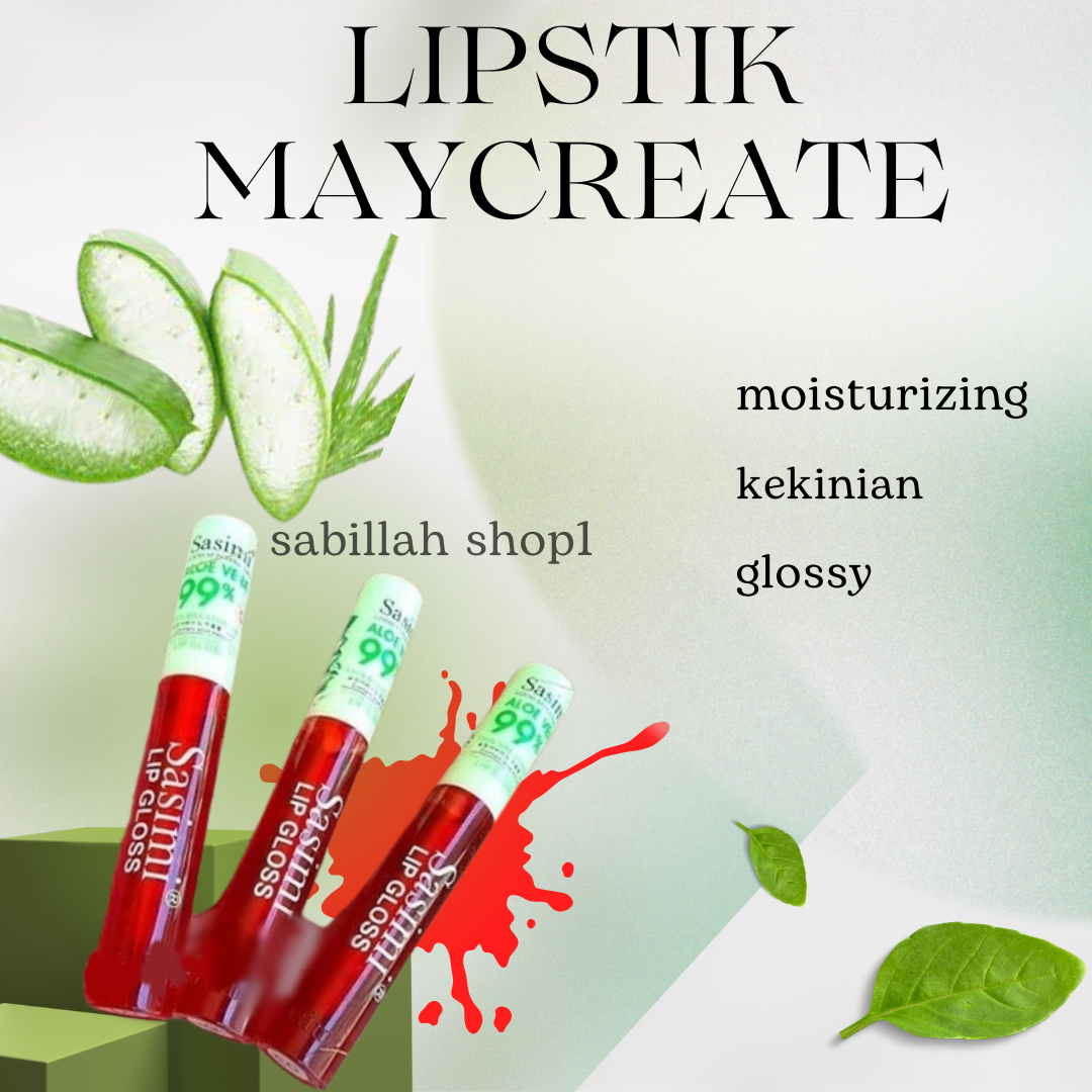 LIPTINT GLOSSY LIPTINT ALOE VERA / aloevera Sasimi / Liptint Sasimi- SABIILAH
