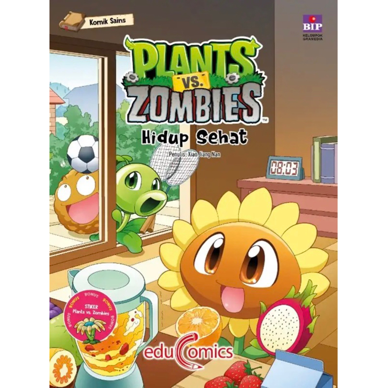 buku komik plants vs zombie hidup sehat