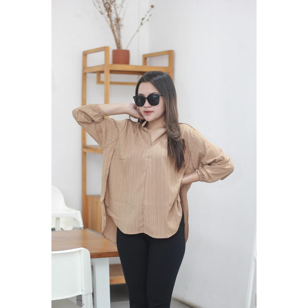 LIVIA BLOUSE - Blouse Wanita Polos Atasan Wanita Terbaru Bahan Baby crush