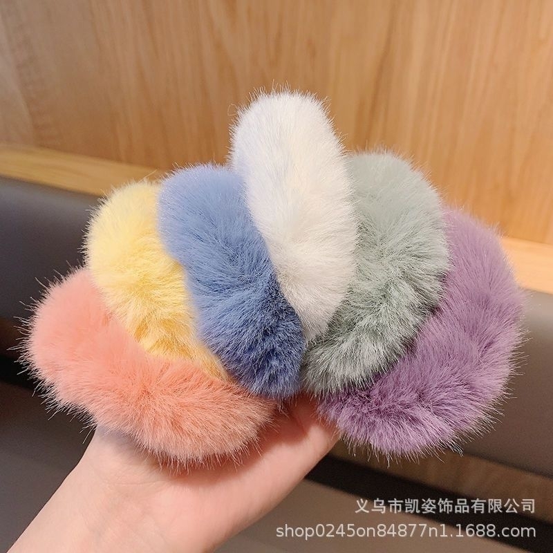 Ikat Rambut Wanita Scrunchie Fashion Korea  Bulu Halus Warna Terbaru Hijab Gelang Hairband Kunciran Cepol Anak Cewek Wanita